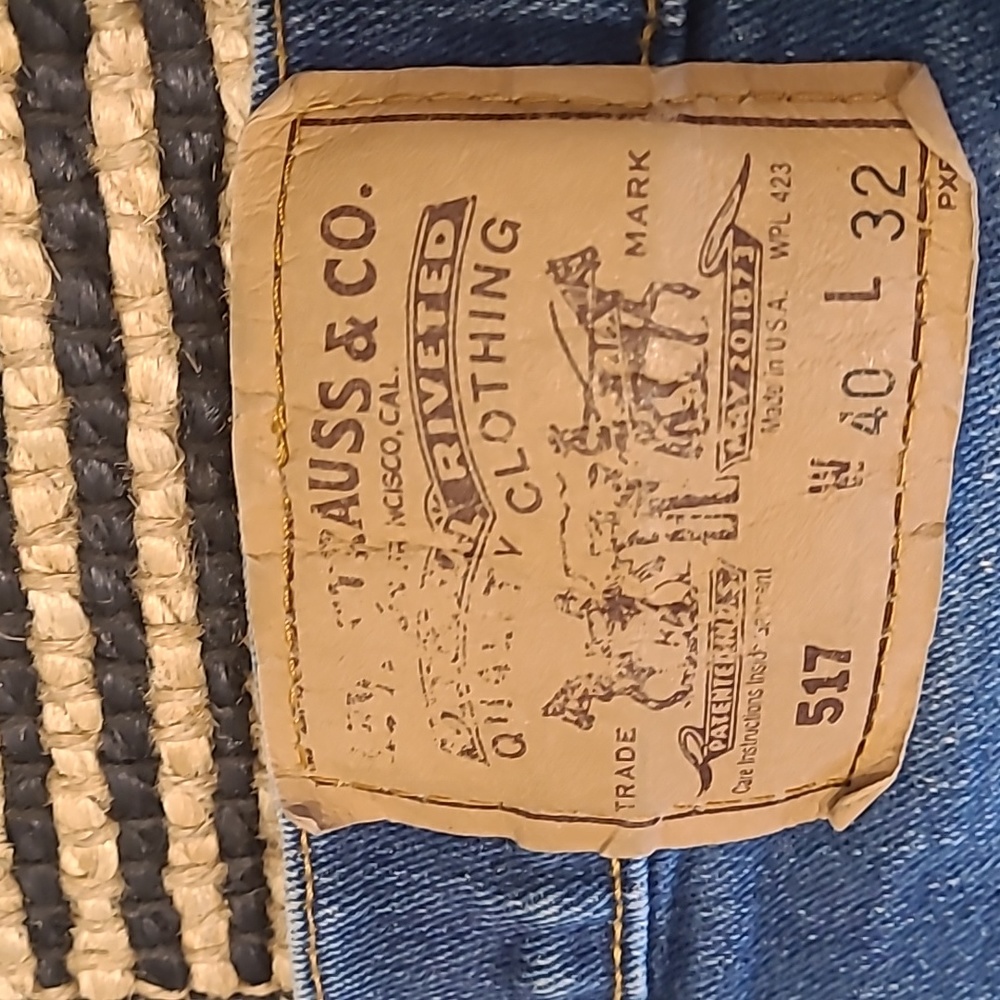 VINTAGE LEVI'S 517 ORANGE TAB BOOTCUT JEANS 40x32 - Picture 7 of 10